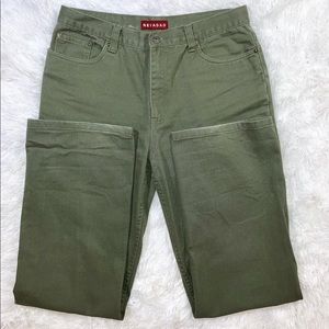 MENS ARMY GREEN PANTS